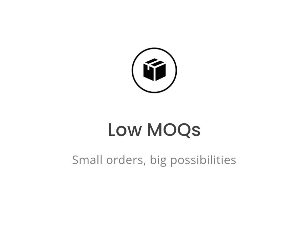 Low MOQs at Blumun Customs